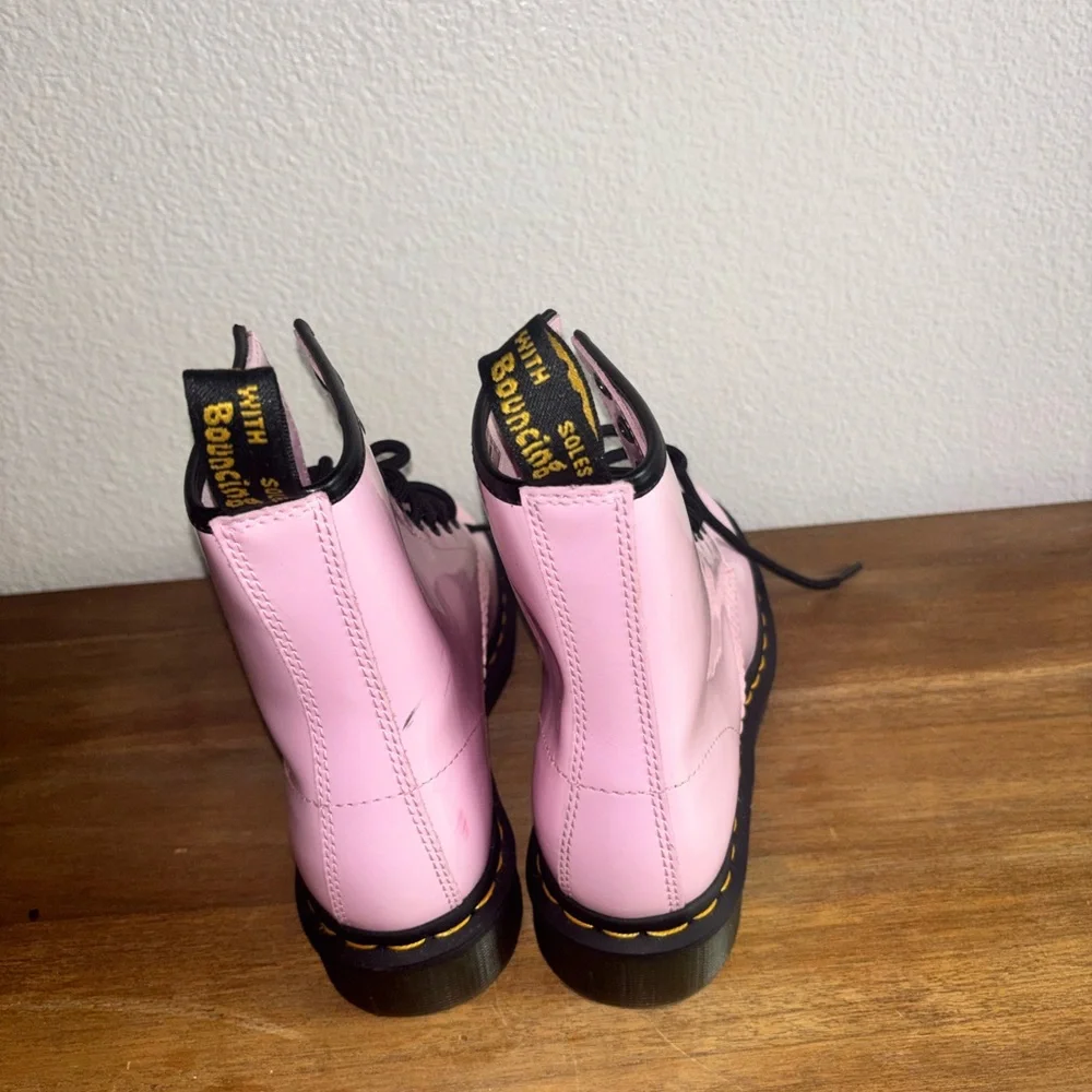 Dr. Martens Light Pink Combat Boots - Picture 4 of 6